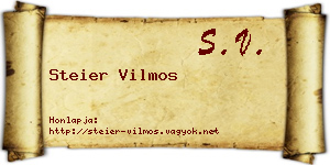 Steier Vilmos névjegykártya