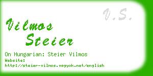 vilmos steier business card